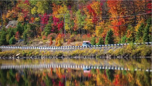  ?? DREAMSTIME ?? The autumn colours are nearing their peak, and Thanksgivi­ng weekend is the perfect time to head out for a drive to enjoy nature.