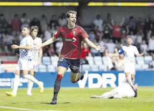  ?? // OSASUNA ?? Ander Yoldi, tras anotar el primer gol rojillo ante el Sabadell