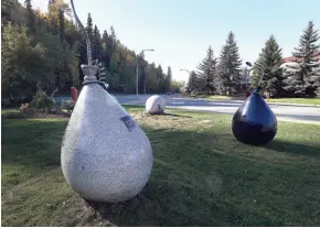  ?? CITIZEN FILE PHOTO ?? The new public art installati­on sits on Patricia Boulevard next to Rolling Mix Concrete Arena.