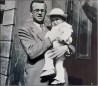  ??  ?? Philip and his father Pat in London in 1953.