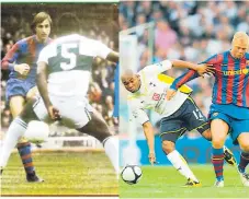  ??  ?? LUJO. Johan Cruyff enfrenta a Gilberto Yearwood en 1978. EN WEMBLEY. Wilson y Eidur Gudjohnsen en 2009.
