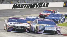  ?? STEVE HELBER/ASSOCIATED PRESS ?? After the annual Easter off-week, the NASCAR Cup Series resumes its marathon season this weekend under the Martinsvil­le lights — the second of three straight short track races on the schedule.