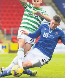  ??  ?? Hard-hitting Liam Gordon in action against Celtic on Sunday