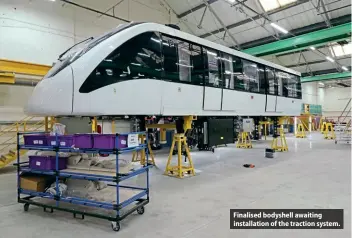  ?? ?? Finalised bodyshell awaiting installati­on of the traction system.