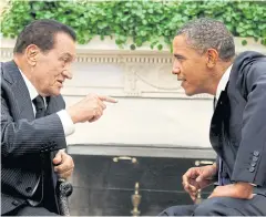  ?? REUTERS ?? US President Obama meets with Egypt’s President Mubarak in the Oval Office of the White House in 2010.