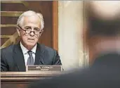  ?? PABLO MARTINEZ MONSIVAIS/AP ?? Sen. Bob Corker said, “I do not see a legislativ­e solution today” to a concern about President Donald Trump.