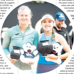  ?? Foto Colprensa ?? La cucuteña Camila Osorio felicitó a la checa Marie Kouzkova y destacó que además de ser una excelente jugadora es un gran ser humano.