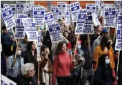  ?? GARY CORONADO — LOS ANGELES TIMES ?? University of California academic workers on strike walk the picket line at UCLA.