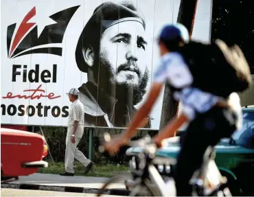  ?? Foto: AFP/Yamil Lage ?? Alltag in Havanna mit Fidel