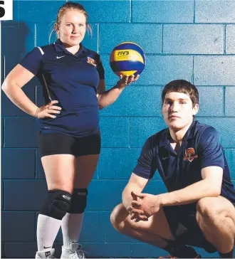  ?? Picture: ALIX SWEENEY ?? AMBITION: Northern Monsoons’ Daineile Campbell and Jacob Stevens.