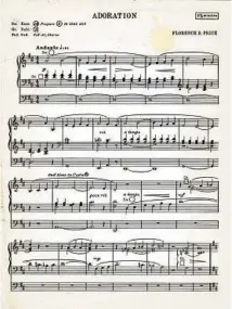  ??  ?? Sheet music for“Adoration,”an organ score by Price.