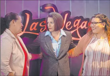  ?? Amaya Edwards Las Vegas Review-journal @amayaedw5 ?? Sen. Catherine Cortez Masto, D-nev., center, poses for photos after a discussion regarding the potential upending of the DACA program on Wednesday in Las Vegas.