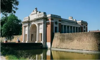  ?? ?? ■ The magnificen­t CWGC Menin Gate memorial at Ypres, Belgium, commemorat­es more than 54,000 British and Commonweal­th soldiers who have no known grave. Among those commemorat­ed here are eight VC recipients. The most senior is Brigadier General Charles Fitzclaren­ce VC. He was killed on 12 November 1914 while commanding 1st Guards Bde during the First Battle of Ypres. He was aged 49 and was awarded the Victoria Cross during the Anglo-South African War (also known as the Boer War) in 1899 where his ferocity in battle earned him the nickname ‘The Demon’.