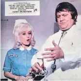  ??  ?? Series stalwart Barbara Windsor stars alongside Terry Scott in 1972’s Carry On Matron