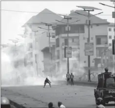  ??  ?? PROTESTAS. Se extienden por Guinea.