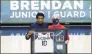  ?? David Butler II / Associated Press ?? UConn guard Brendan Adams, left, with head coach Dan Hurley, is recognized during senior day on March 6.