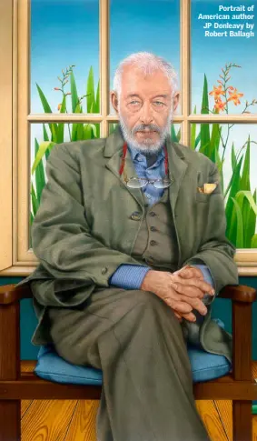  ??  ?? Portrait of American author JP Donleavy by Robert Ballagh