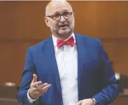  ?? ADRIAN WYLD
/ THE CANADIAN PRESS FILES ?? Canadians can expect more details on Thursday from Justice Minister David Lametti on a bill to amend the
Criminal Code as it concerns single-game betting.