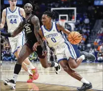  ?? JOHN BAZEMORE/ASSOCIATED PRESS ?? Kentucky guard Rob Dillingham, a 6-3 freshman, averages 15.4 points and has made nearly 45% of his 3-point attempts. He had 27 points and seven assists in Kentucky’s SEC Tournament loss to Texas A&M.