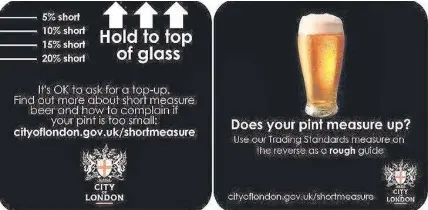  ??  ?? A top-up beermat