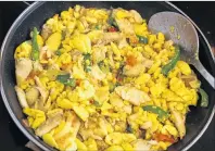  ?? MILLICENT MCKAY/ JOURNAL PIONEER ?? Salt cod and ackee with mixed vegetable.