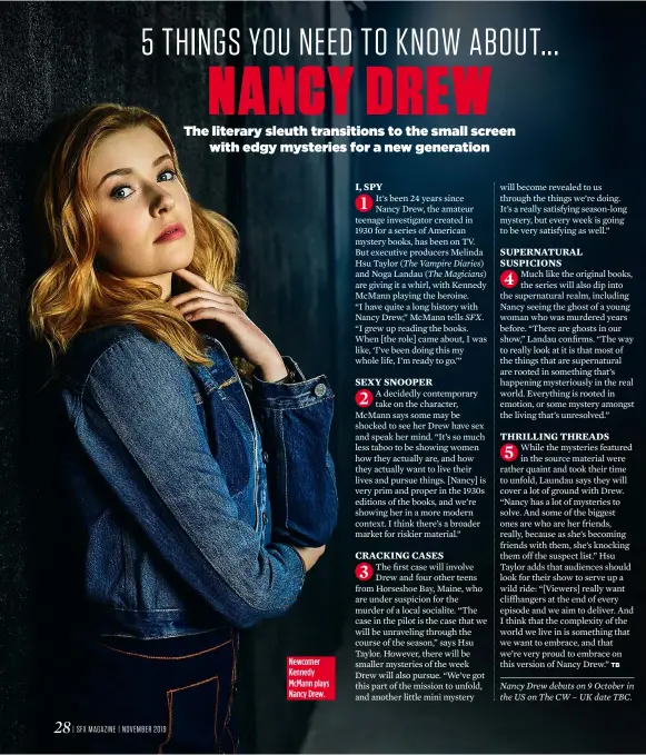  ??  ?? Newcomer Kennedy McMann plays Nancy Drew.