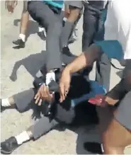  ?? / TWITTER ?? A video of the Crystal Park High School fight went viral.