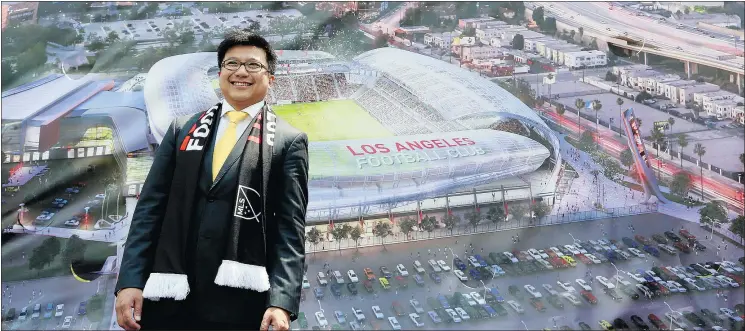  ?? — THE ASSOCIATED PRESS ?? Henry Nguyen and the rest of Los Angeles Football Club’s ownership group hope to open their new $250-million US stadium in 2018, pending approval.