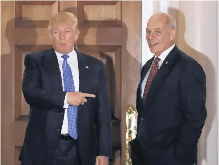  ?? Pictures / AP ?? Donald Trump has chosen John Kelly to head the Department of Homeland Security.