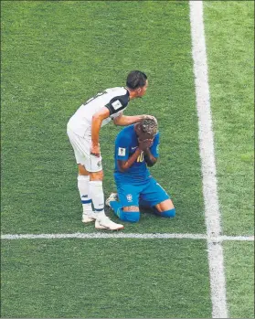  ?? FOTO: EFE ?? Neymar y sus lagrimas al final del partido Marcó un gol y explotó de emoción