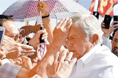  ?? ARACELI LÓPEZ ?? El candidato presidenci­al de la coalición Juntos Haremos Historia.