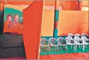  ??  ?? The BJP office wore a deserted look after the party managed to win just three out of 70 assembly seats in Delhi. GURINDER OSAN / HT FILE