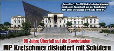  ??  ?? „Gespalten“: Das Militärhis­torische Museum zeigt einen Ausschnitt aus der Geschichte, aber auch wie aktuell der heute noch ist.