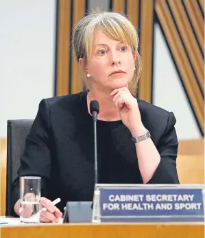  ?? Picture: Andrew Cowan/Scottish Parliament. ?? Shona Robison said auditors had not “escalated” the matter to the Scottish Government.