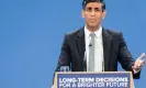 ?? Photograph: Danny Lawson/PA ?? Rishi Sunak delivers his keynote speech at the Conservati­ve party conference, Manchester, 4 October 2023.