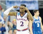  ?? JAMIE SQUIRE/GETTY IMAGES ?? Kansas’ Lagerald Vick has been playing with an increased intensity that he had early in the season and could be an x-factor for the Jayhawks.
