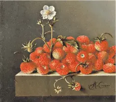  ?? ?? A cool shelf: Still Life with Wild Strawberri­es (1705) by the Dutch painter Adriaen Coorte