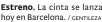  ?? GENTILEZA ?? Estreno. La cinta se lanza hoy en Barcelona. /