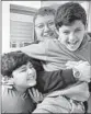  ?? YASMEEN ELAGHA ?? Hashem Alagha (center), an American citizen living in the Gaza Strip, shown with his younger brother and cousin.