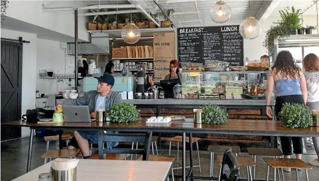  ?? PHOTO: DENISE IRVINE ?? New cafe, Mixture Eatery, on Maunganui Rd, occupies a roomy, light-filled space.