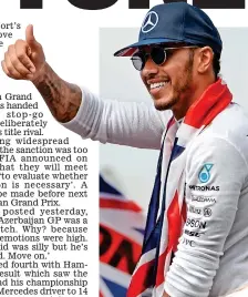  ?? PA ?? Home comforts: Hamilton after his Silverston­e win last year