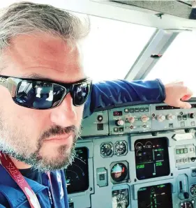  ??  ?? Flight fright: Pilot Steven Giordano was delivering the Boeing 767