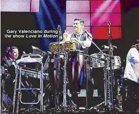  ??  ?? Gary Valenciano during the show Love In Motion