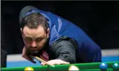  ??  ?? Stephen Maguire in action at the Scottish Open yesterday