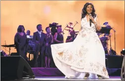  ?? Charles Sykes / Associated Press ?? Aretha Franklin performs at the world premiere of “Clive Davis: The Soundtrack of Our Lives” at Radio City Music Hall in New York City in 2017 during the Tribeca Film Festival.