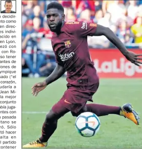  ??  ?? CONSOLIDAD­O. Umtiti es una garantía para la defensa del Barça.