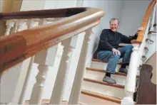  ??  ?? Every time he went up the stairs he ran sandpaper over the bannister.