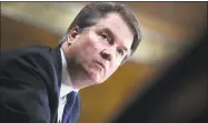  ?? Tom Williams / Associated Press ?? Supreme Court nominee Brett Kavanaugh testifies before the Senate Judiciary Committee on Capitol Hill in Washington, D.C., on Thursday.