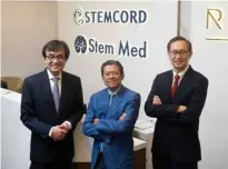  ?? ?? THE Founders of StemCord: Dr. Leong See Odd, Dr. Teo Cheng Peng, and Dr. Ang Peng Tiam.