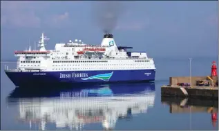  ??  ?? The Oscar Wilde cruise ferry at Rosslare port.